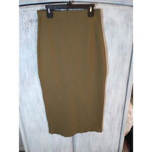 Free People Maxi Long Medium Skirt Olive Green Boho Sexy Classic